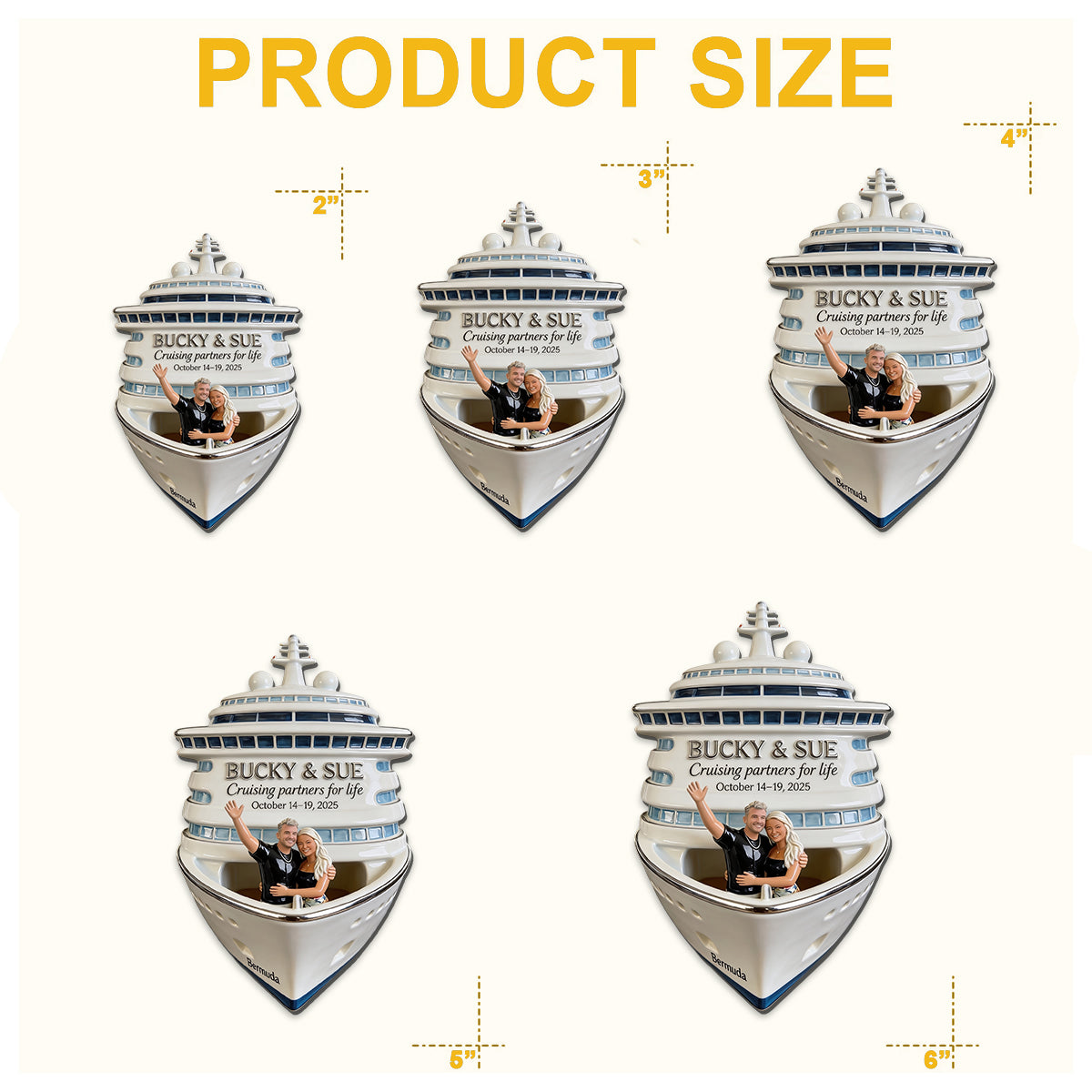 Kreuzfahrt Erinnerung - Personalisierter Magnet