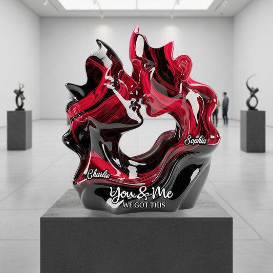 You And Me We Got This - Personalized Couple Custom Shaped Acrylic Plaque