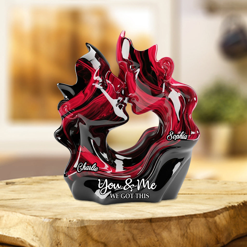 You And Me We Got This - Personalized Couple Custom Shaped Acrylic Plaque
