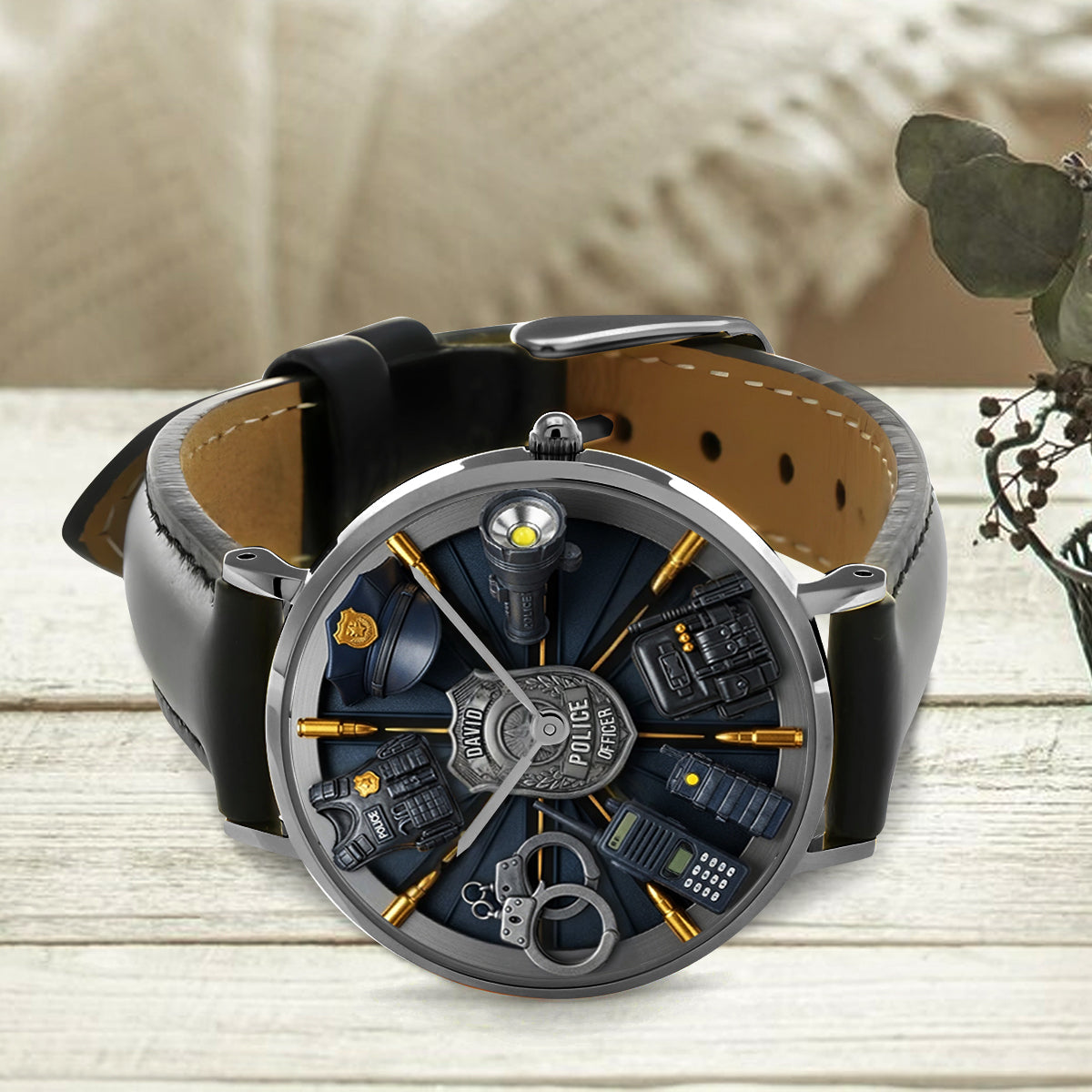 Dienen und Schützen – Personalisierte Armbanduhr für Polizeibeamte