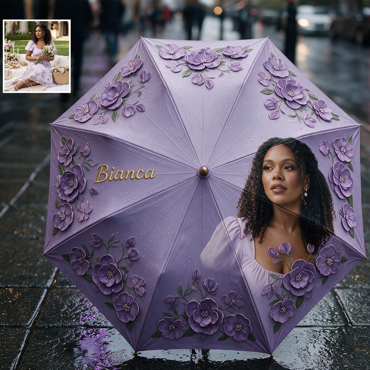 Benutzerdefiniert aus jedem Foto - Personalisierter Selbstliebe-Regenschirm