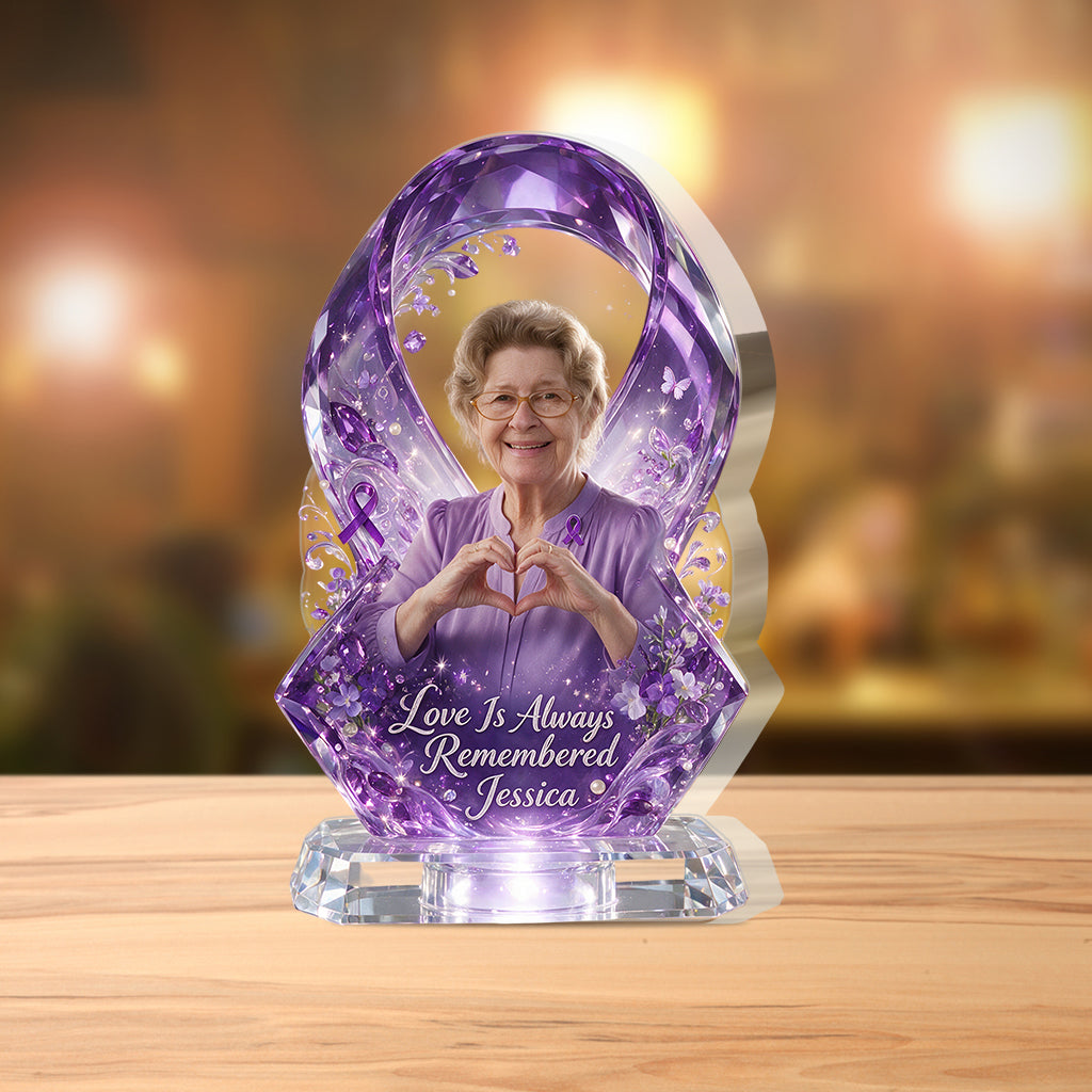 Jede Erinnerung zählt - Personalisierte Alzheimer Awareness Acrylplakette