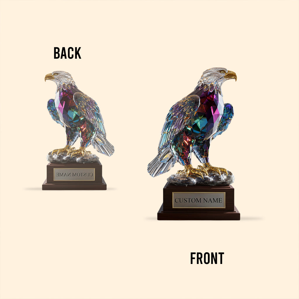 Aigle Fort - Plaque acrylique personnalisée en forme d'aigle à tête blanche