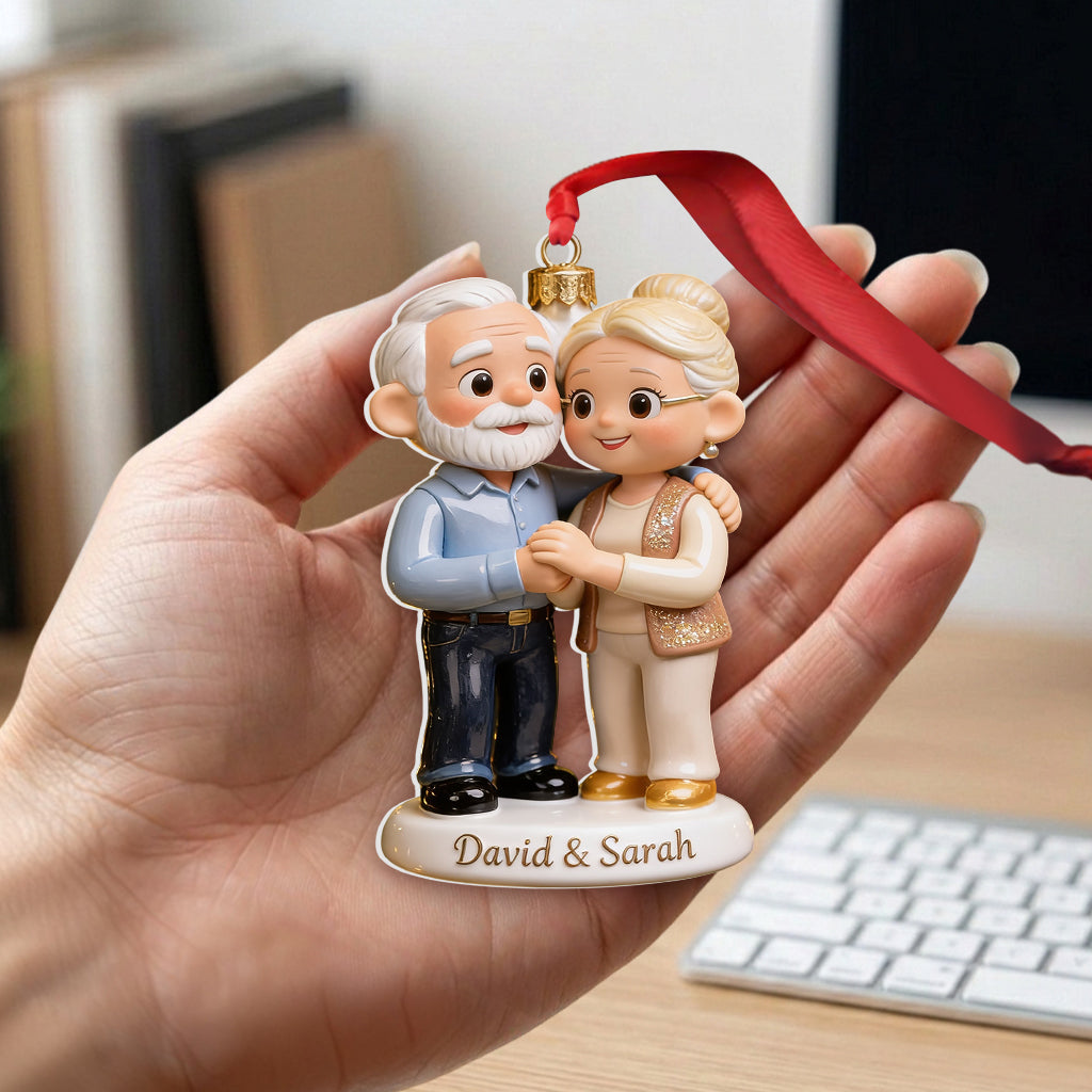 Merry Christmas - Personalized Couple Premium 3D Ornament