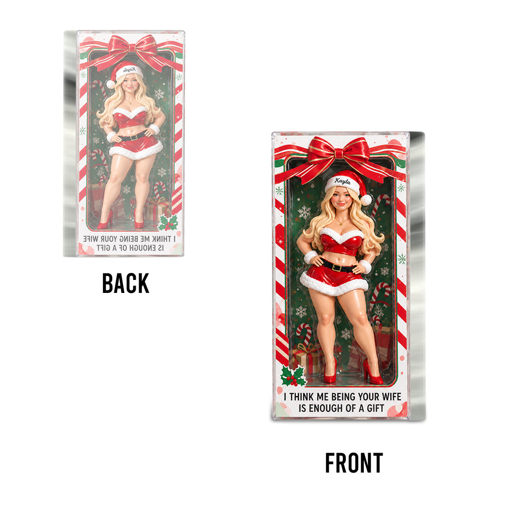 Unwrap Me - Personalized Spicy Couple Custom Shaped Acrylic Plaque