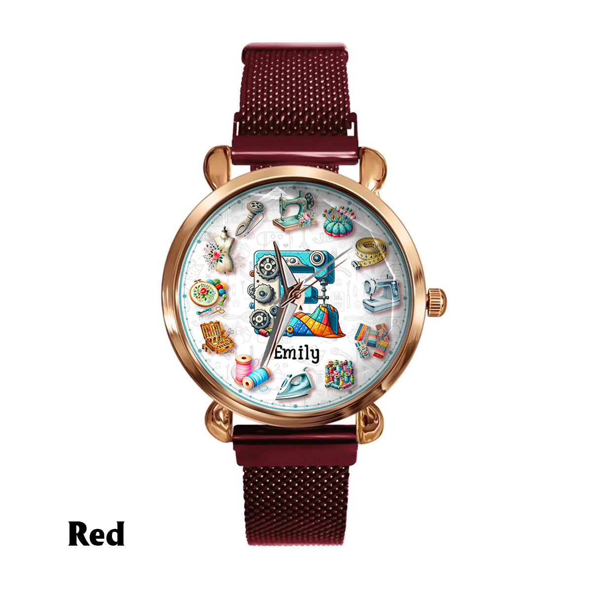 La couture est ma thérapie - Montre-bracelet personnalisée pour femme 