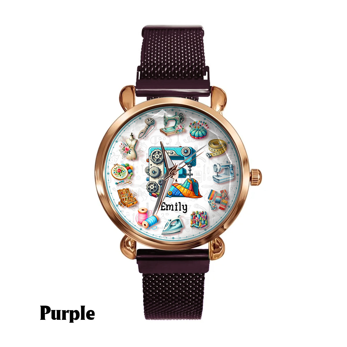 La couture est ma thérapie - Montre-bracelet personnalisée pour femme 