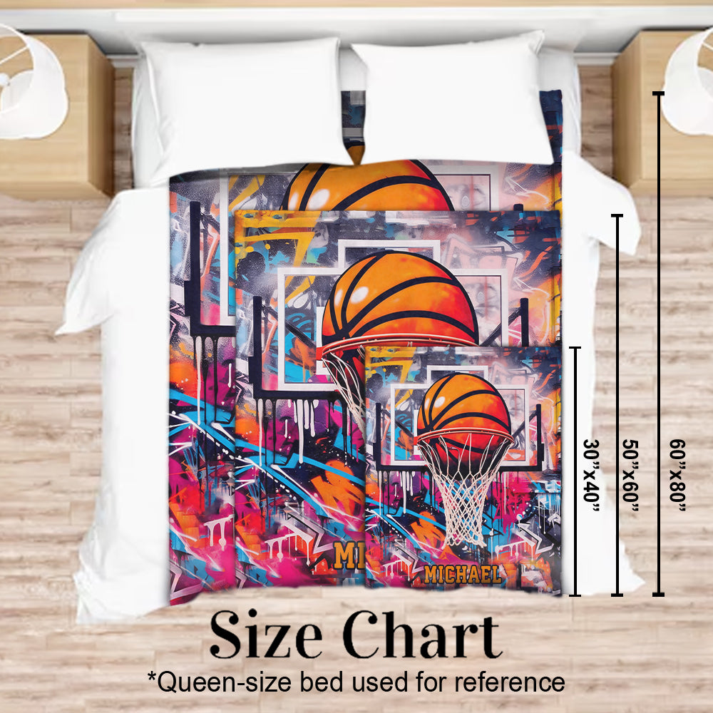 Cooles Basketball-Design – Personalisierte Basketballdecke
