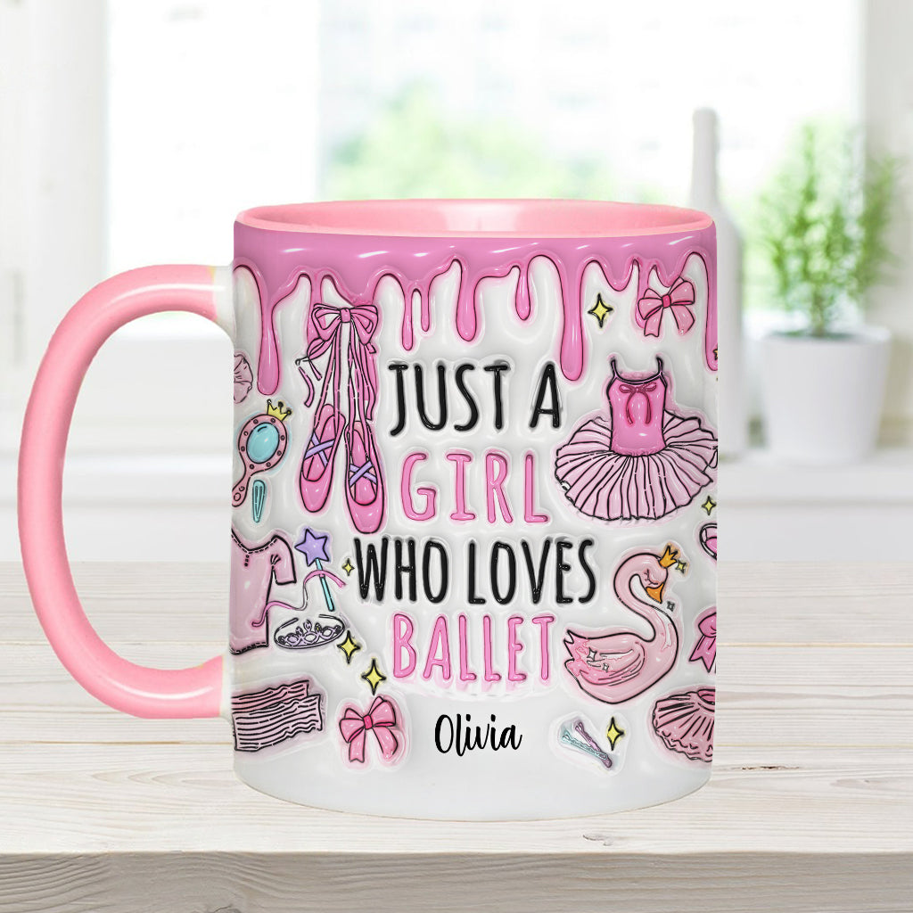 Mug personnalisé « Juste une fille qui aime le ballet »