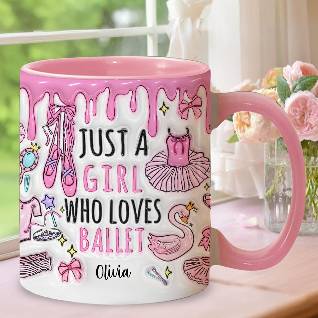 Mug personnalisé « Juste une fille qui aime le ballet »