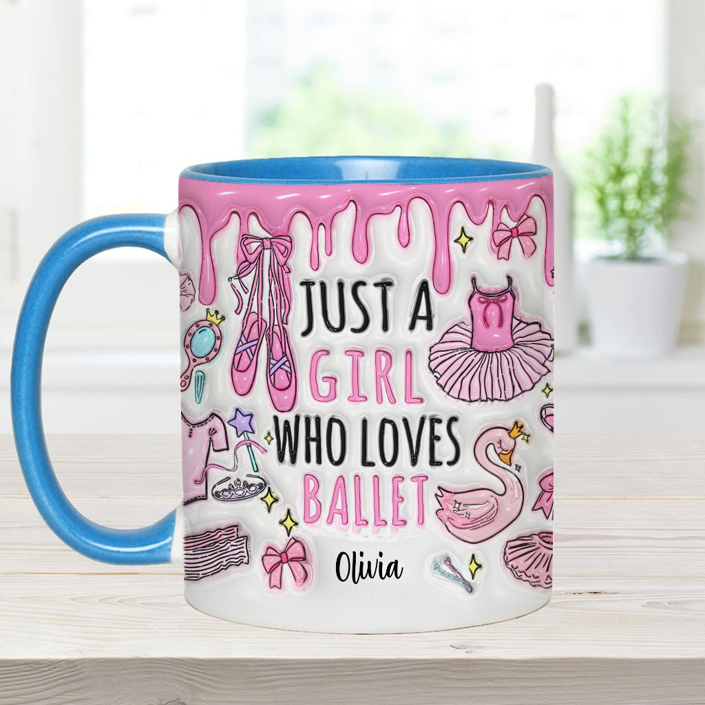 Mug personnalisé « Juste une fille qui aime le ballet »