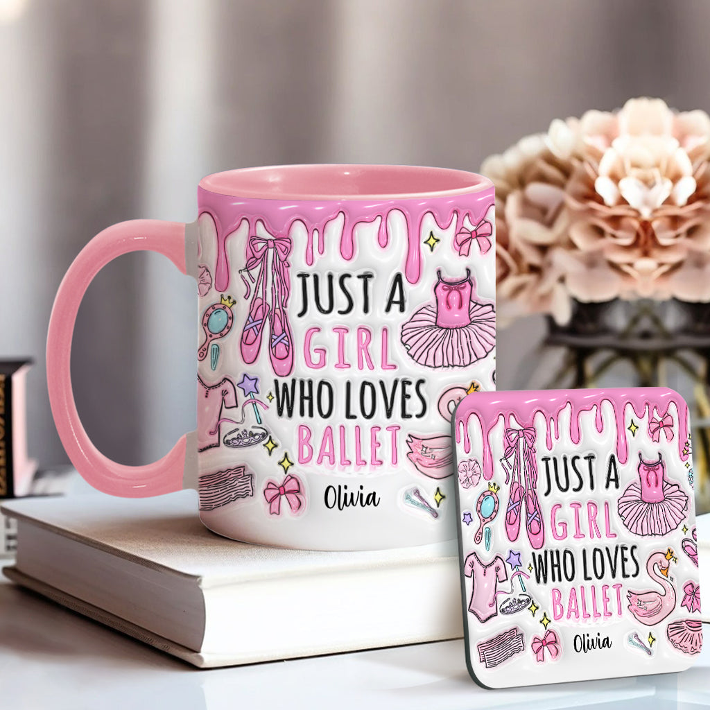 Mug personnalisé « Juste une fille qui aime le ballet »