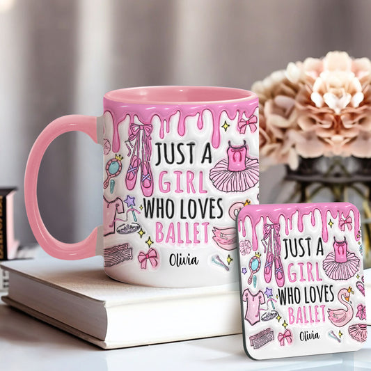 Mug personnalisé « Juste une fille qui aime le ballet »