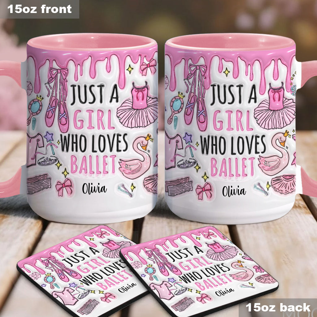 Mug personnalisé « Juste une fille qui aime le ballet »