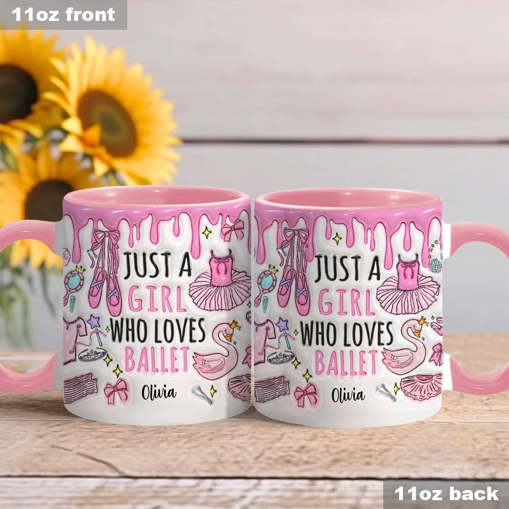 Mug personnalisé « Juste une fille qui aime le ballet »