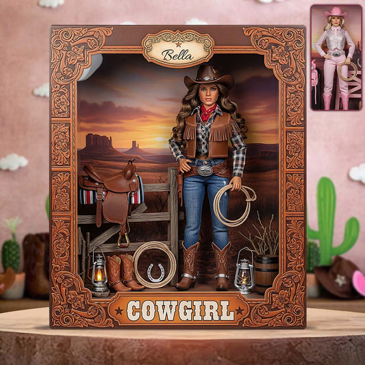 Gift For Cowgirls - Personalized Cowgirl Custom Shaped Acrylic Plaque