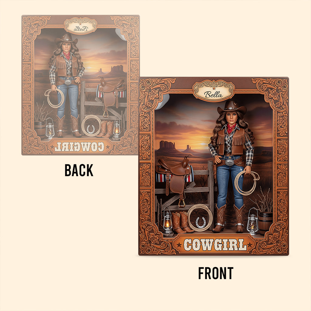 Gift For Cowgirls - Personalized Cowgirl Custom Shaped Acrylic Plaque