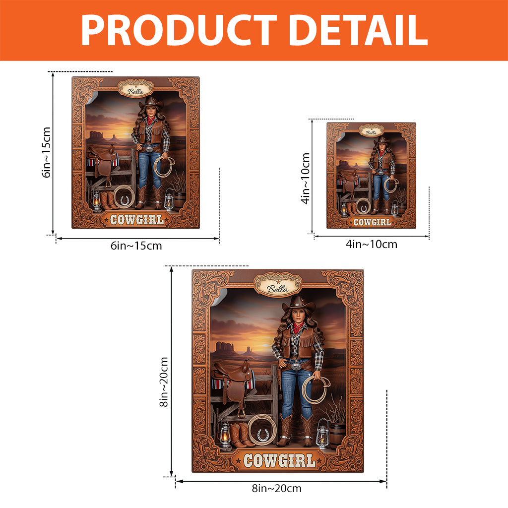 Gift For Cowgirls - Personalized Cowgirl Custom Shaped Acrylic Plaque