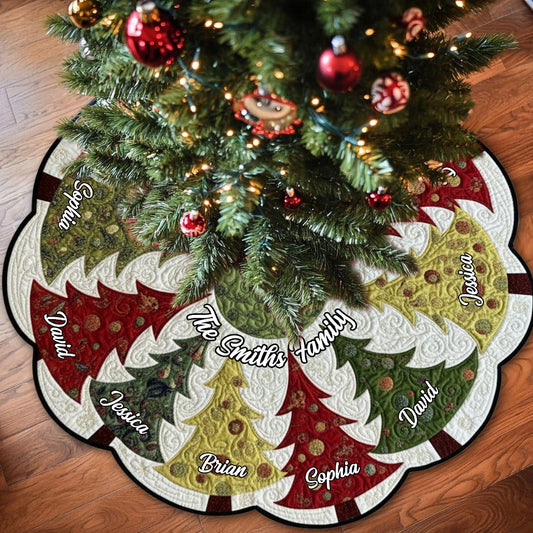 Weihnachtsbaum – Personalisierte Baumdecke in Familienform