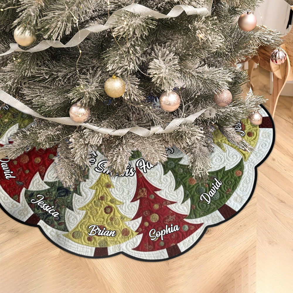 Christmas Tree - Personalized Family Shaped Tree Skirt