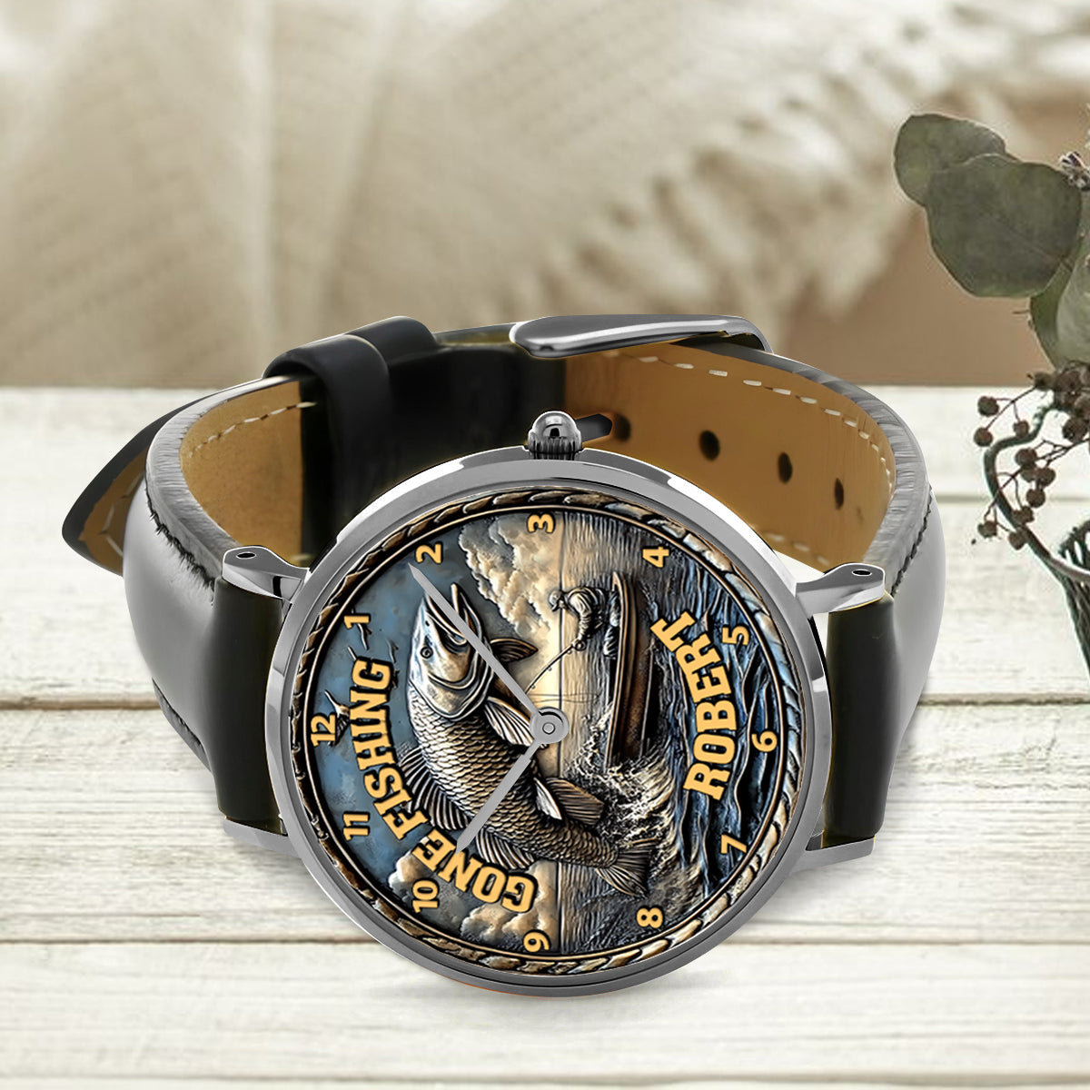 Gone Fishing - Personalized Fishing Hand Watch