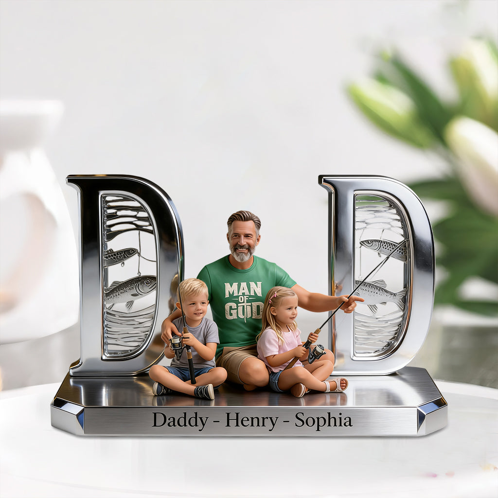 Luxus Papa & Hobby - Personalisierte Vater Acrylplakette in Sonderform