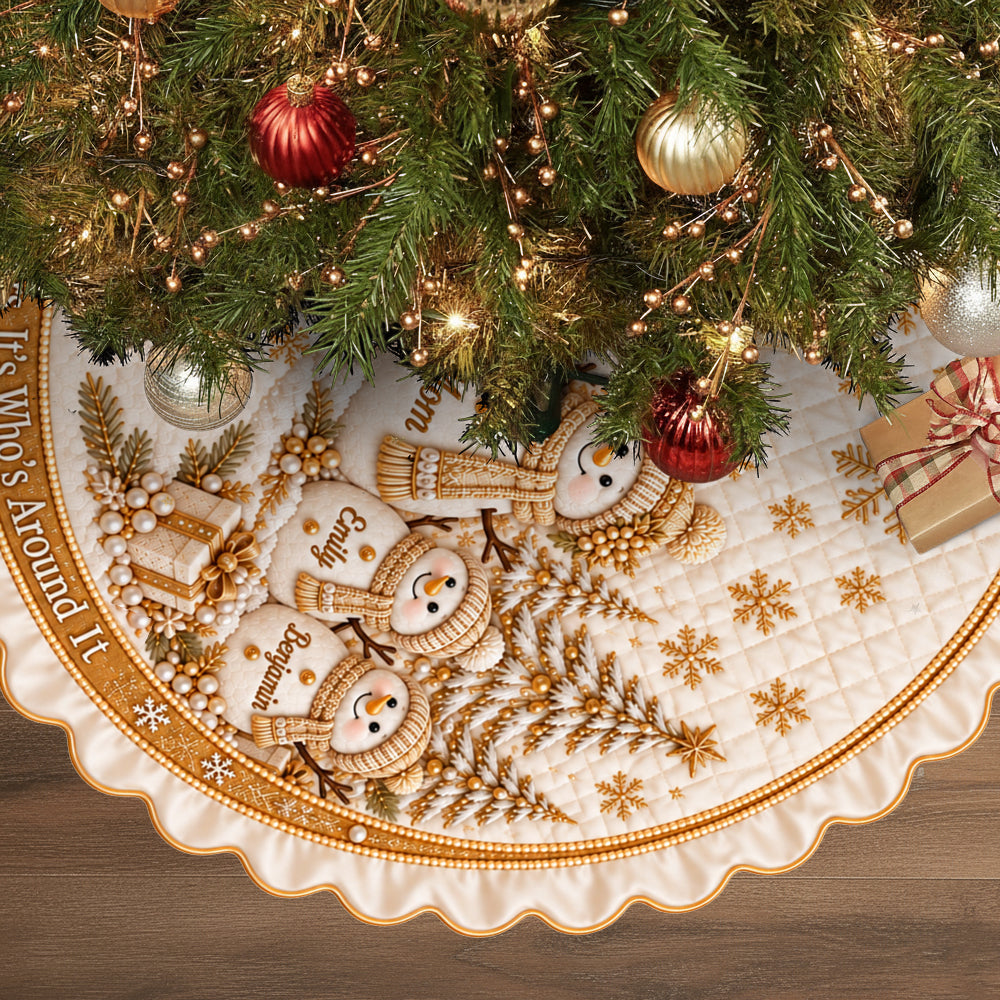 Our Family Magical Christmas - Personalized Family Shaped Tree Skirt
