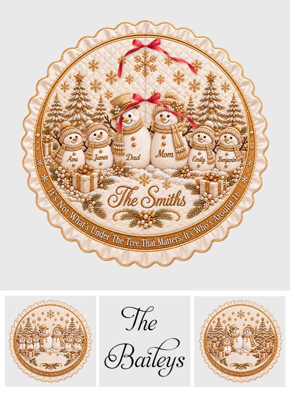 Our Family Magical Christmas - Personalized Family Shaped Tree Skirt