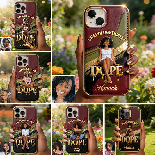 Joyeux Juneteenth, Histoire Noire, Fierté Noire - Coque de Téléphone en Cuir Embossé 3D Personnalisée