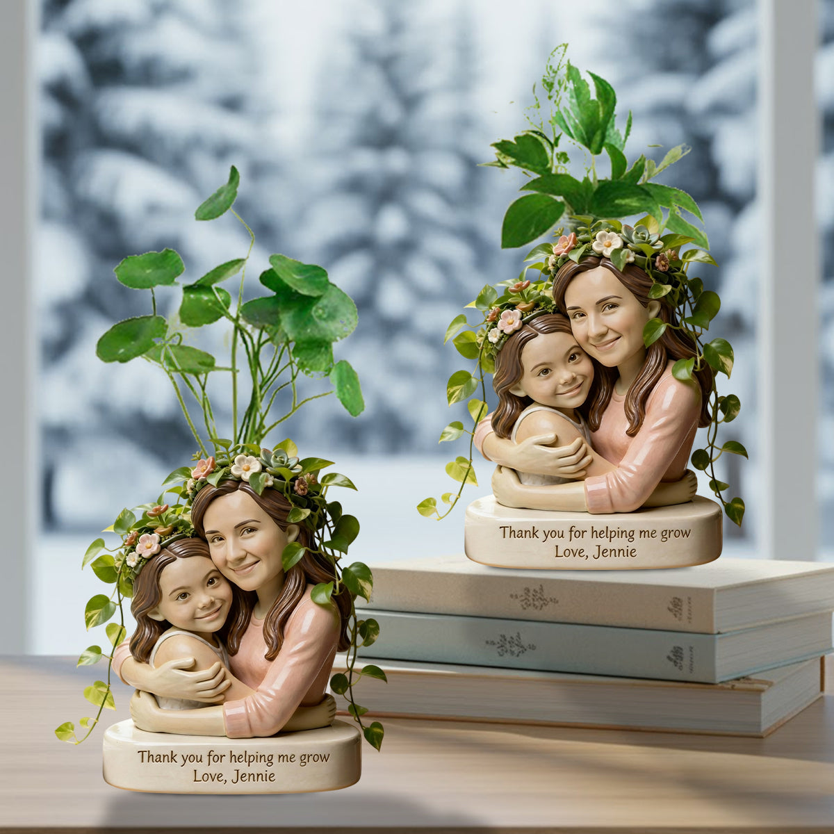 Individuell gestaltbare Acryl-Blumenvase nach Foto – personalisierte Gartenvase in Sonderform