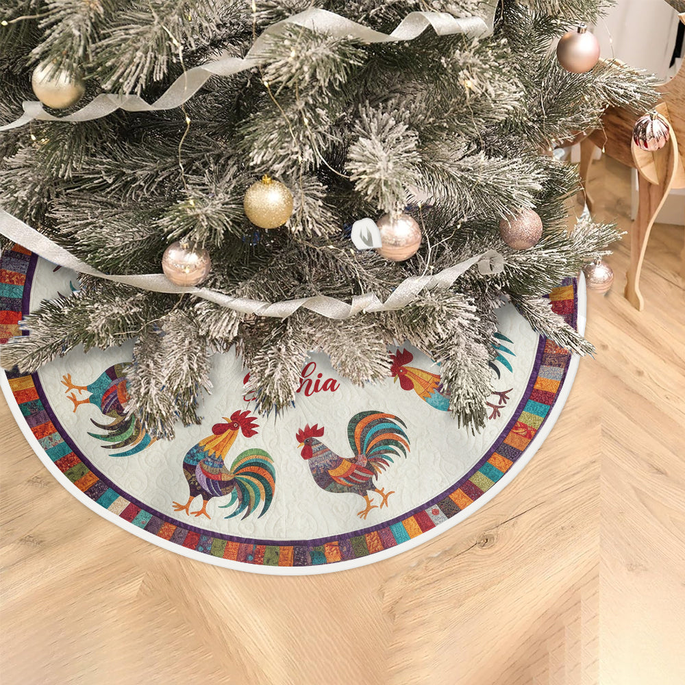 J'adore les poulets - Jupe de sapin personnalisée en forme de poulet