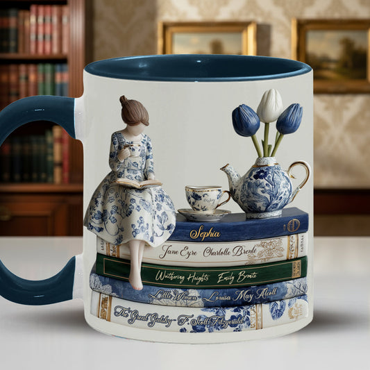 Mug personnalisé « J’adore les livres »