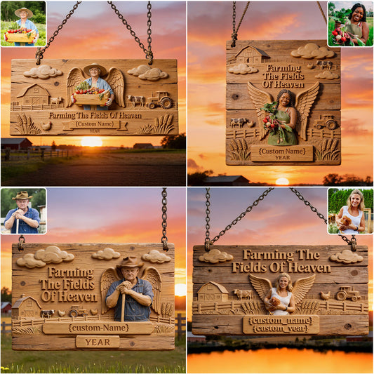 Lustiges Geschenk für Landwirte – personalisiertes Holzschild in Bauernform