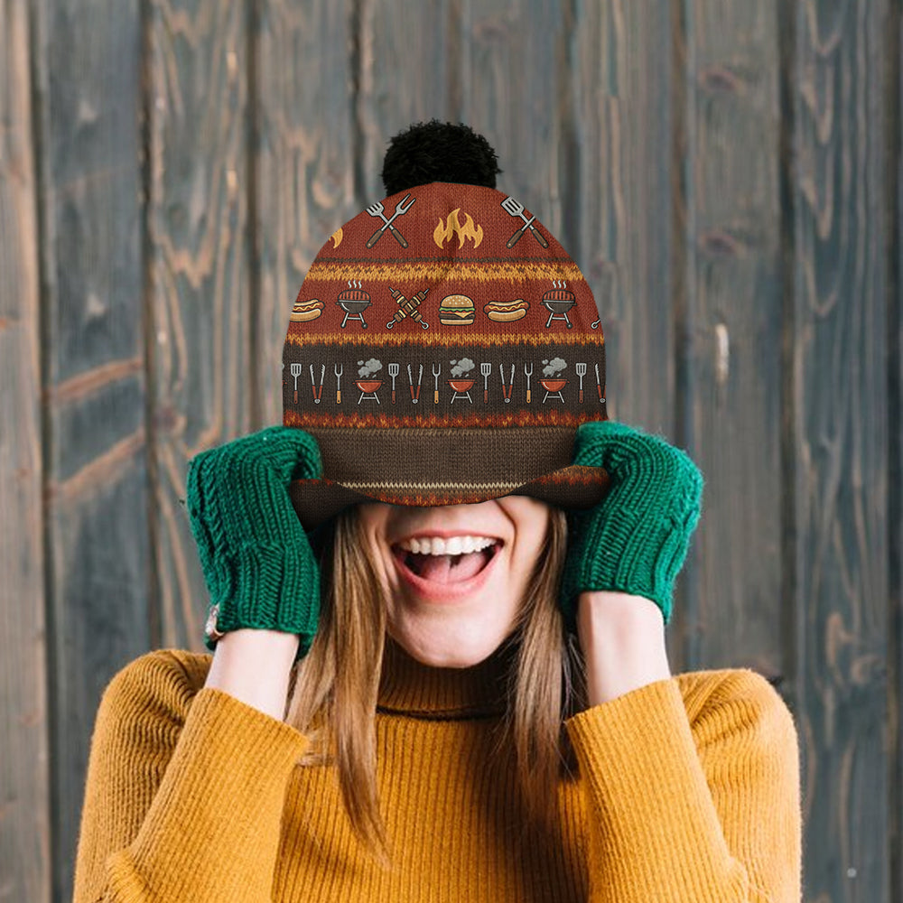 Funny Grillmaster - Personalized Backyard Beanie Hat