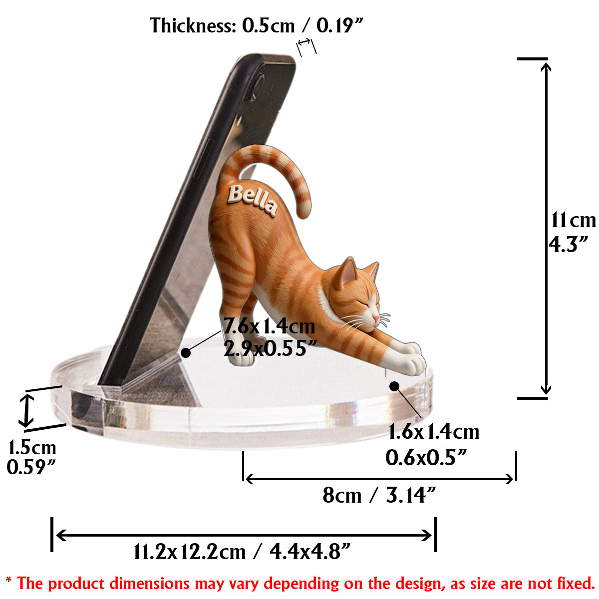 Support de téléphone/tablette personnalisé pour chat - Nice Stretch