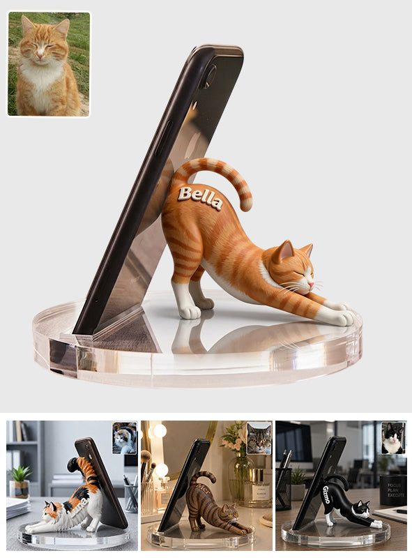 Support de téléphone/tablette personnalisé pour chat - Nice Stretch