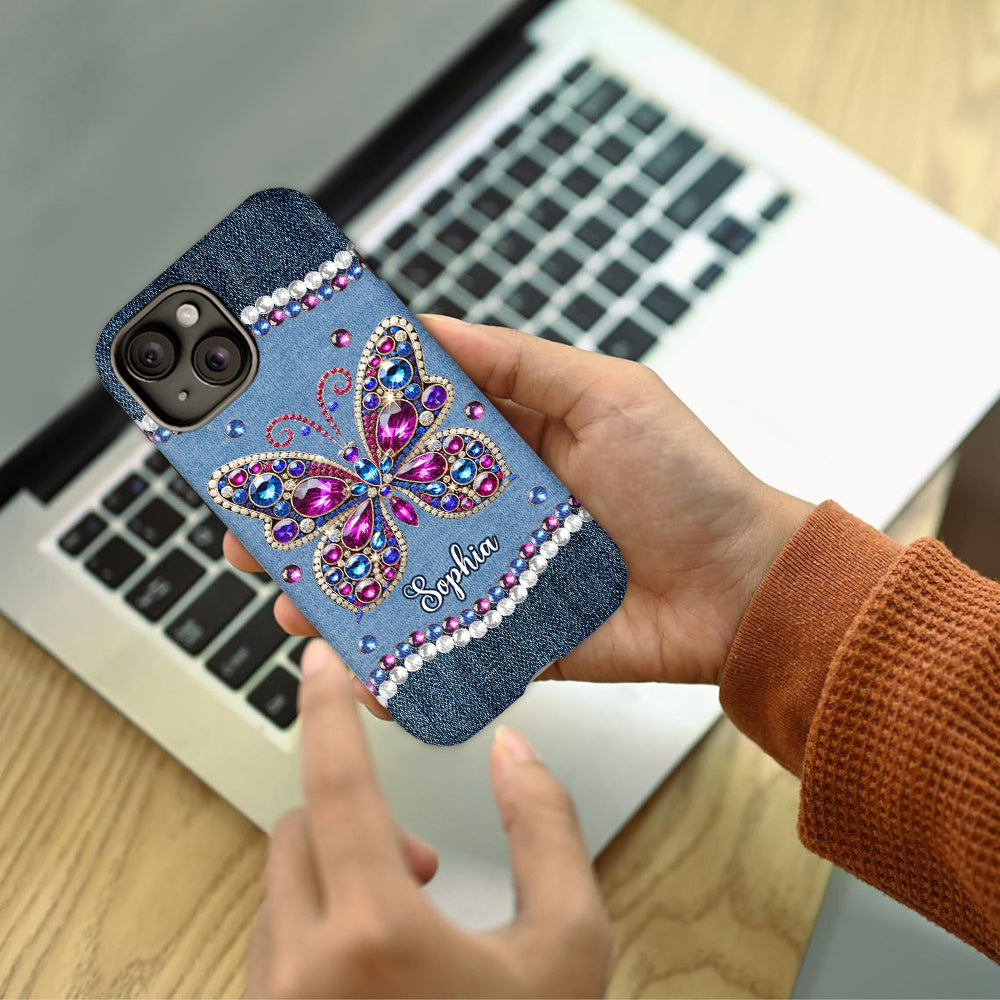 Wunderschöner Schmetterling – personalisierte Handyhülle mit Schmetterlingsmotiv