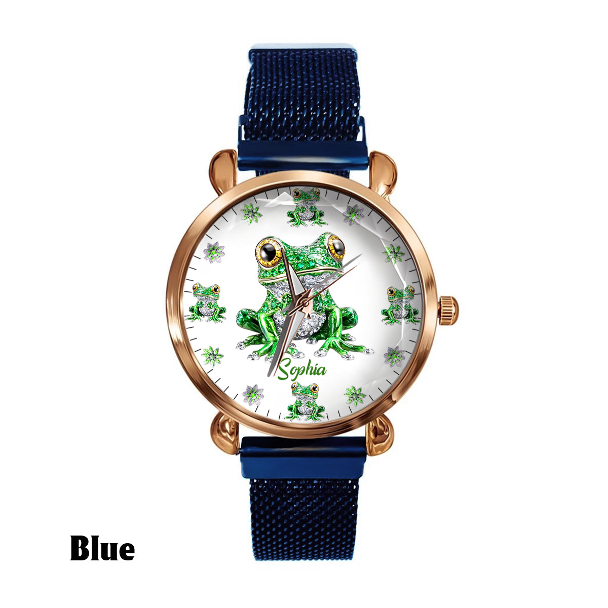 Liebe Frösche – Personalisierte Frosch-Damenhanduhr 