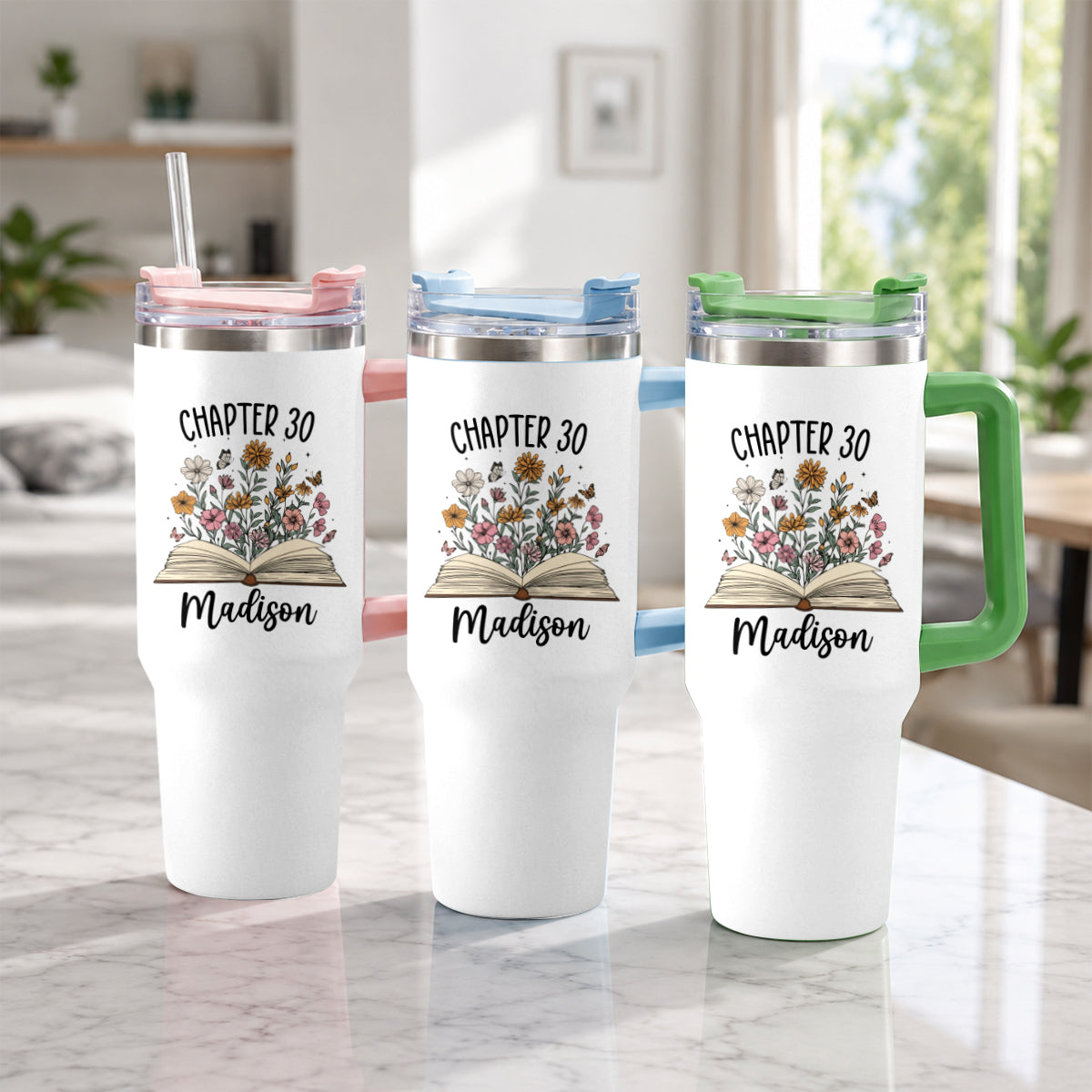 Happy Birthday - Personalized Birthday Tumbler With Handle