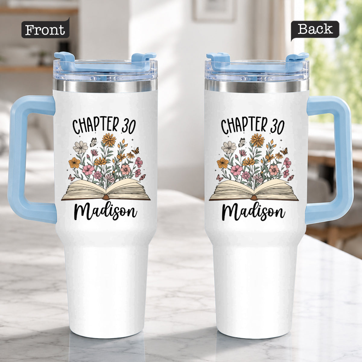 Happy Birthday - Personalized Birthday Tumbler With Handle