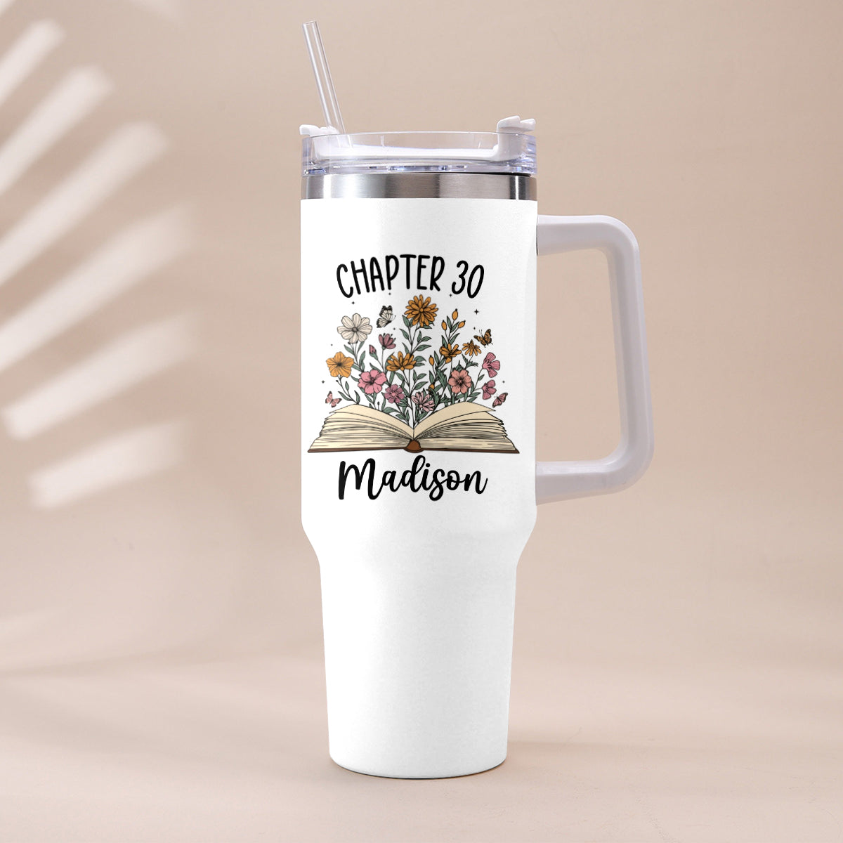 Happy Birthday - Personalized Birthday Tumbler With Handle