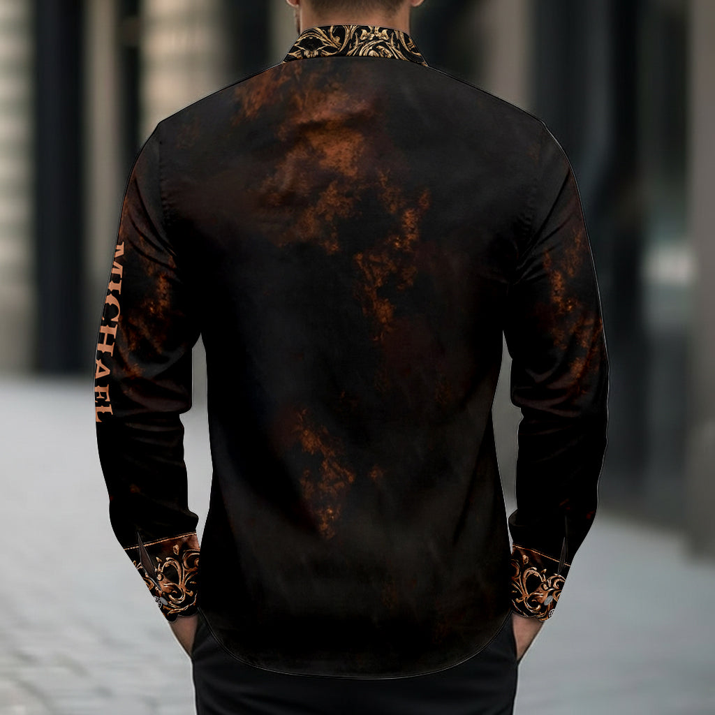 Skull Cowboy - Personalized Skull Button-Up Shirt