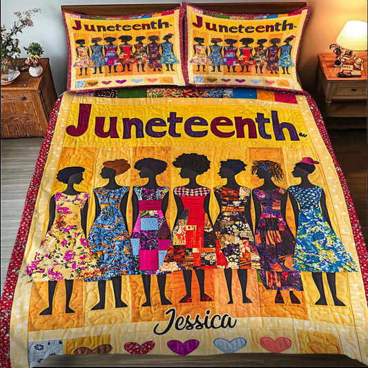 They Not Like Us - Personalized Juneteenth Bedding Set