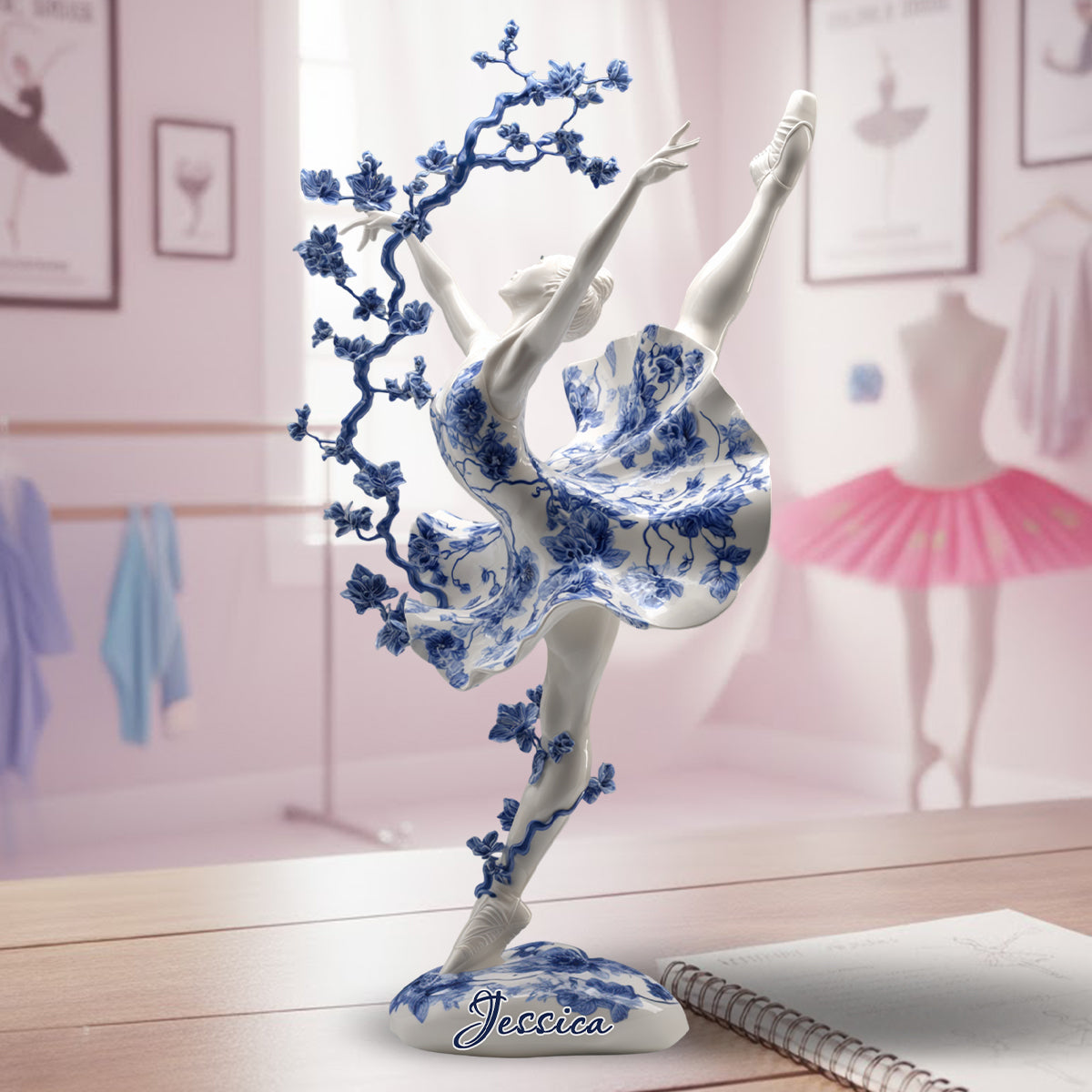 Cadeau pour danseuse de ballet - Plaque acrylique personnalisée en forme de ballerine