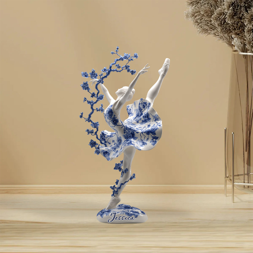 Cadeau pour danseuse de ballet - Plaque acrylique personnalisée en forme de ballerine