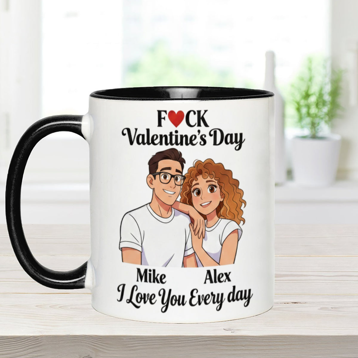 Cadeau personnalisé pour couple à partir de n'importe quelle photo - Mug assorti avec agitateurs en acrylique