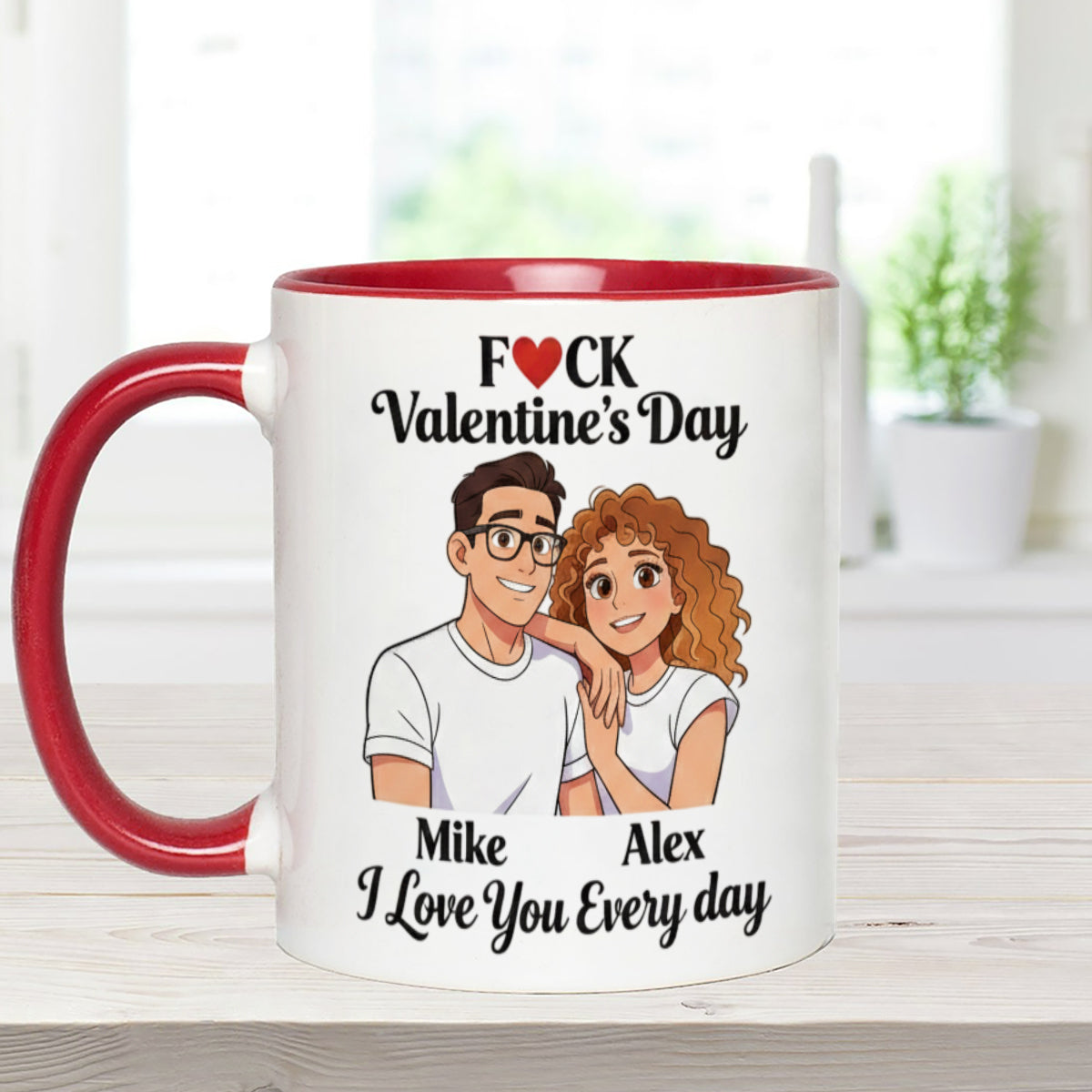 Cadeau personnalisé pour couple à partir de n'importe quelle photo - Mug assorti avec agitateurs en acrylique