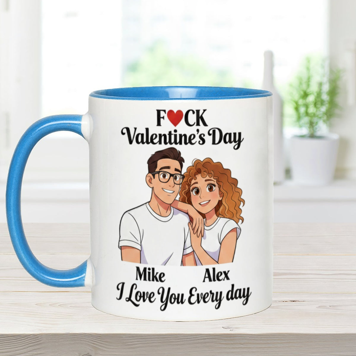 Cadeau personnalisé pour couple à partir de n'importe quelle photo - Mug assorti avec agitateurs en acrylique