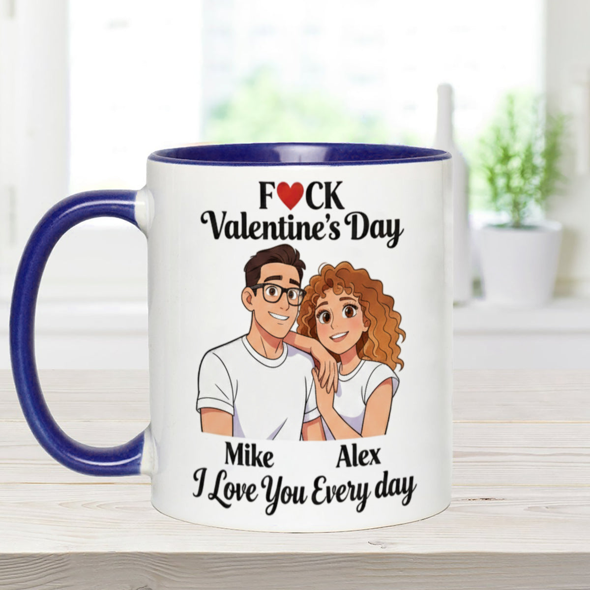 Cadeau personnalisé pour couple à partir de n'importe quelle photo - Mug assorti avec agitateurs en acrylique