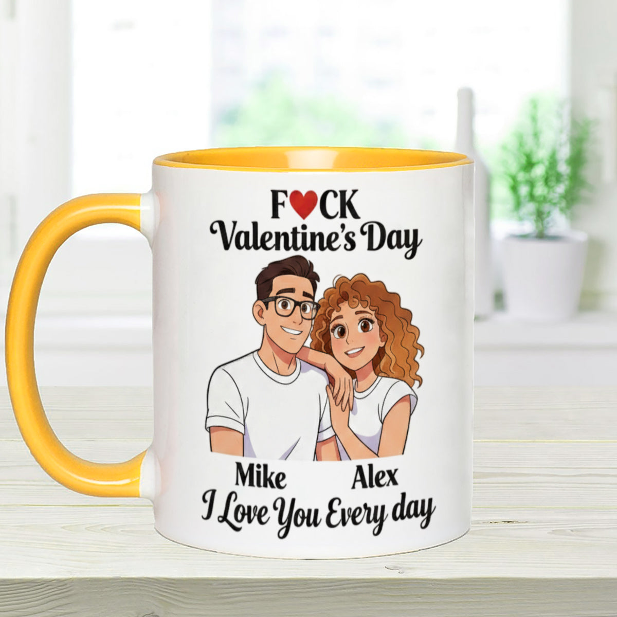 Cadeau personnalisé pour couple à partir de n'importe quelle photo - Mug assorti avec agitateurs en acrylique